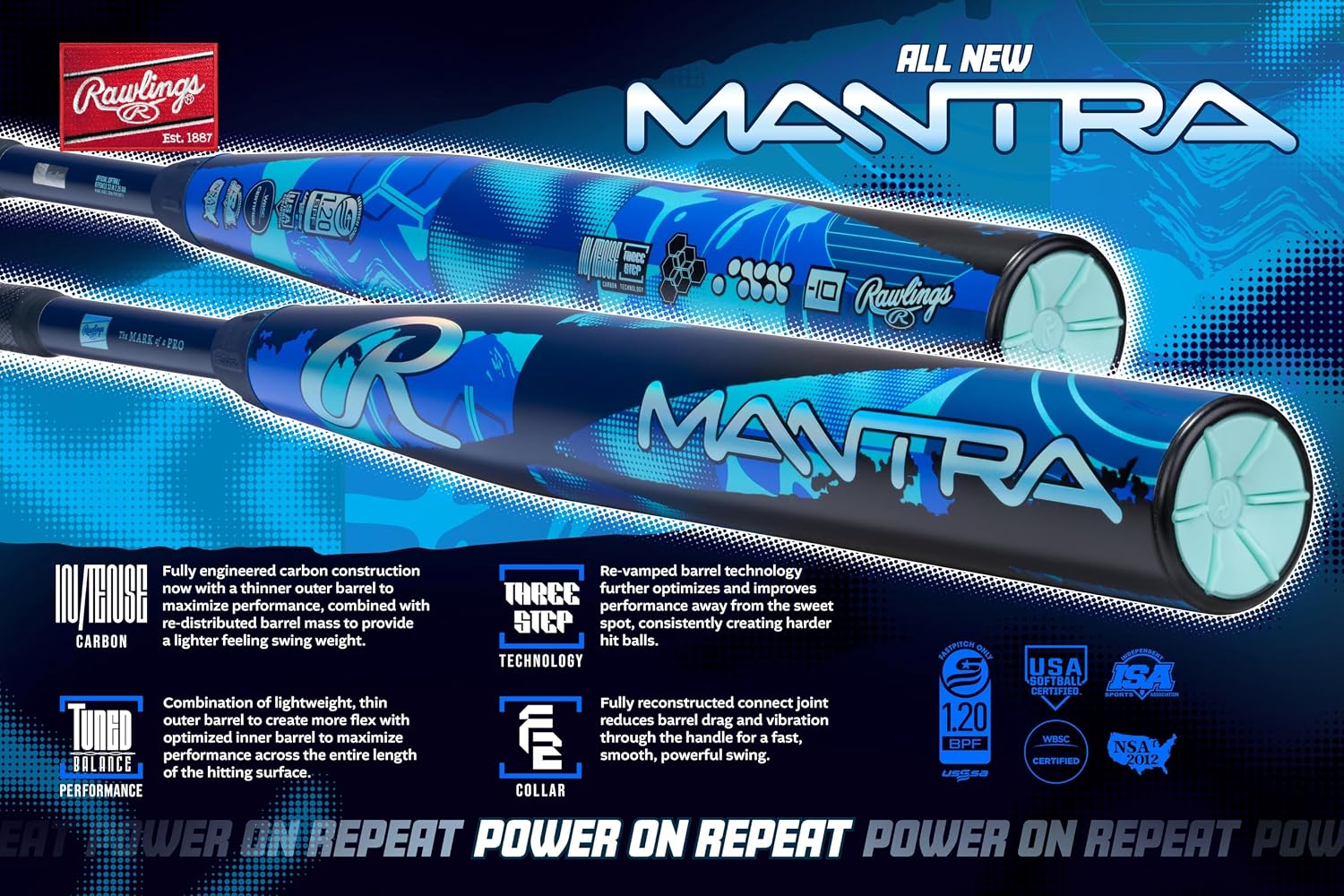 Rawlings | 2026 | Mantra Fastpitch Softball Bat | -9 / -10 / -11 Drop | 2 Pc. Composite | Approved for All Associations