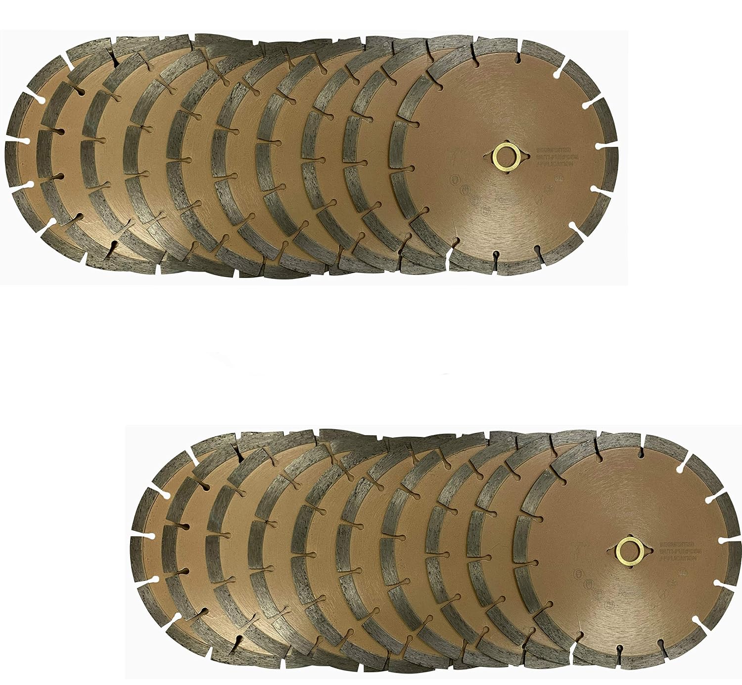 (20 Pack) VTXMax VSS 7 Inch Dry or Wet Cutting General Purpose Power Saw Segmented Diamond Blades for Concrete Stone Brick Masonry (7' (20 pcs))