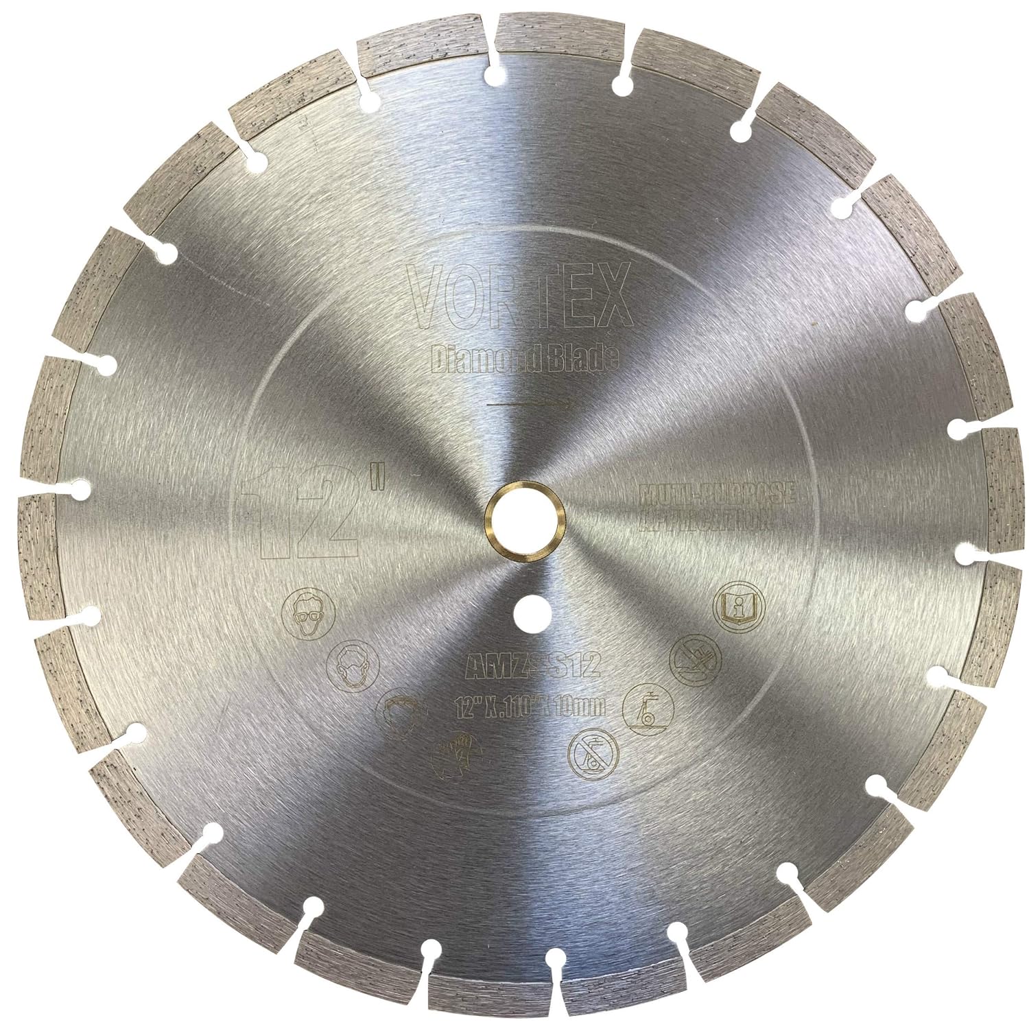 (10 Pack) VTXMax VSS 12 Inch Dry or Wet Cutting General Purpose Power Saw Segmented Diamond Blades for Concrete Stone Brick Masonry (12' (10 pcs))