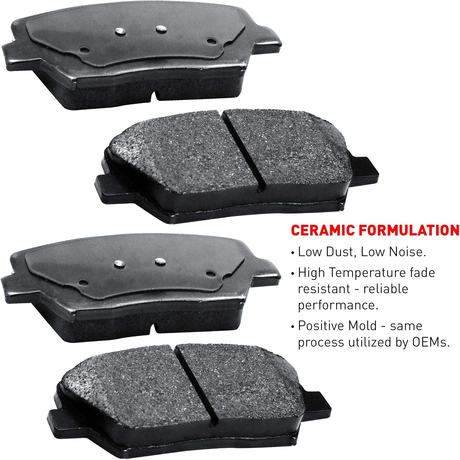 R1 Concepts Front and Rear Brake Kit Fits 2012-2019 Fiat 500| Ceramic Brake Pads and Drilled Slotted Brake Rotors| 11.2' Front & 9.4' Rear