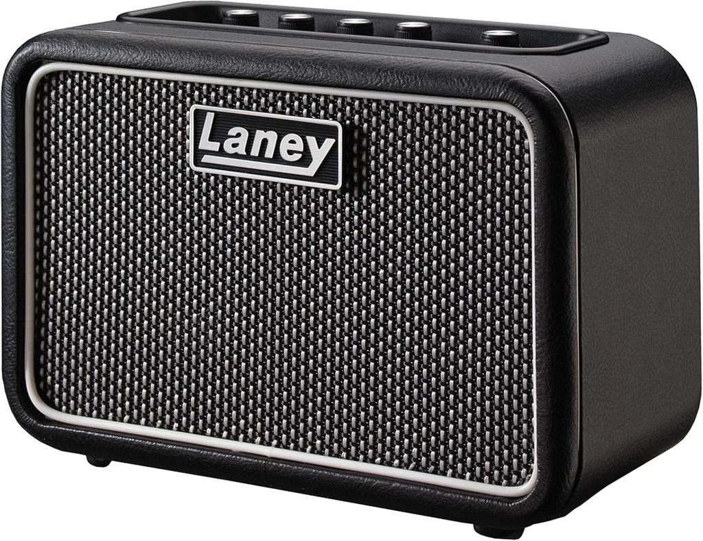 Laney MINI-ST-SUPERG Battery Powered Stereo Guitar Amp with Smartphone Interface, Black