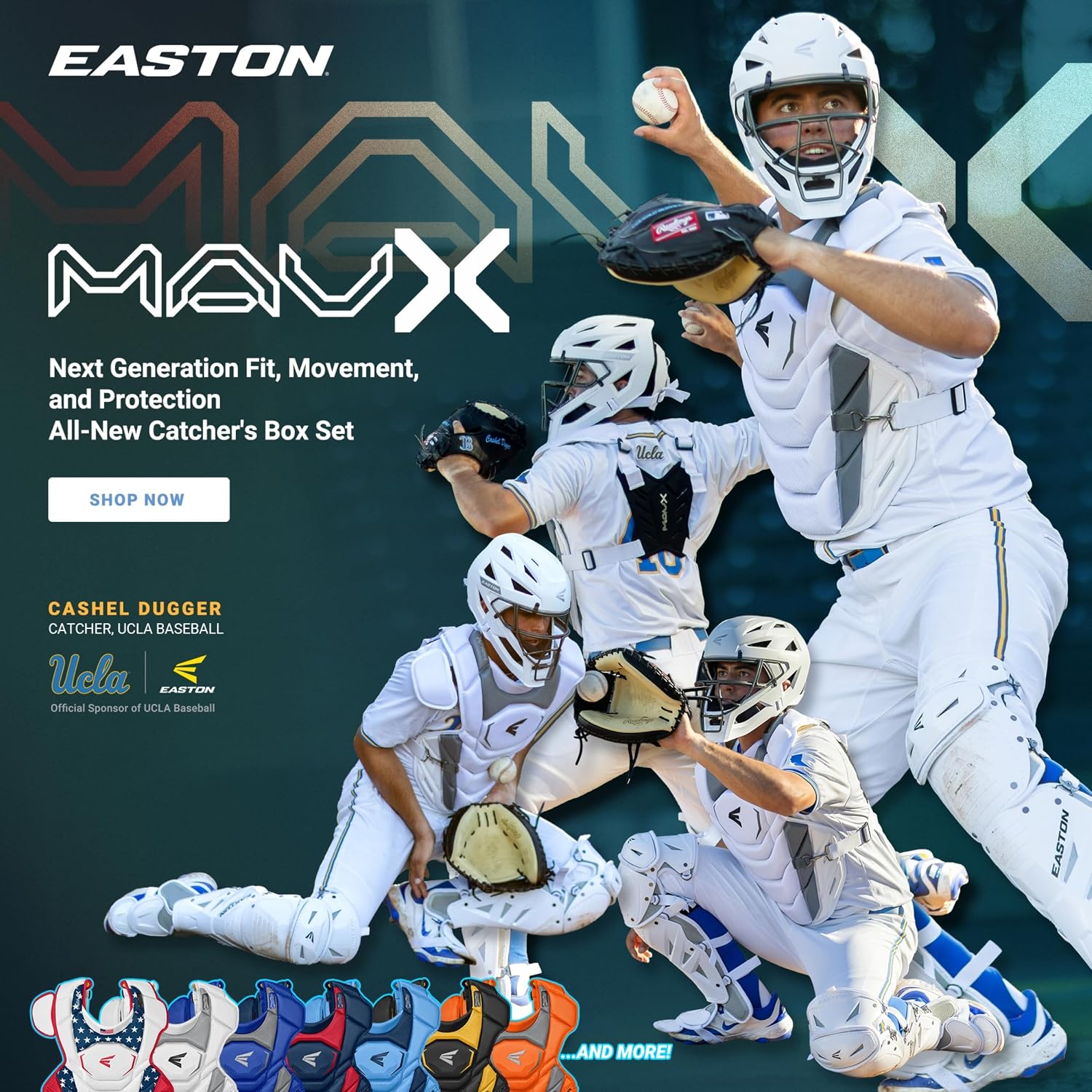 Easton | MAV X Series Baseball Catcher's Set | NOCSAE Certified