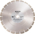 BOSCH DB1464 Premium Plus 14-Inch Dry or Wet Cutting Segmented Diamond Saw Blade with 1-Inch Arbor for Reinforced Concrete