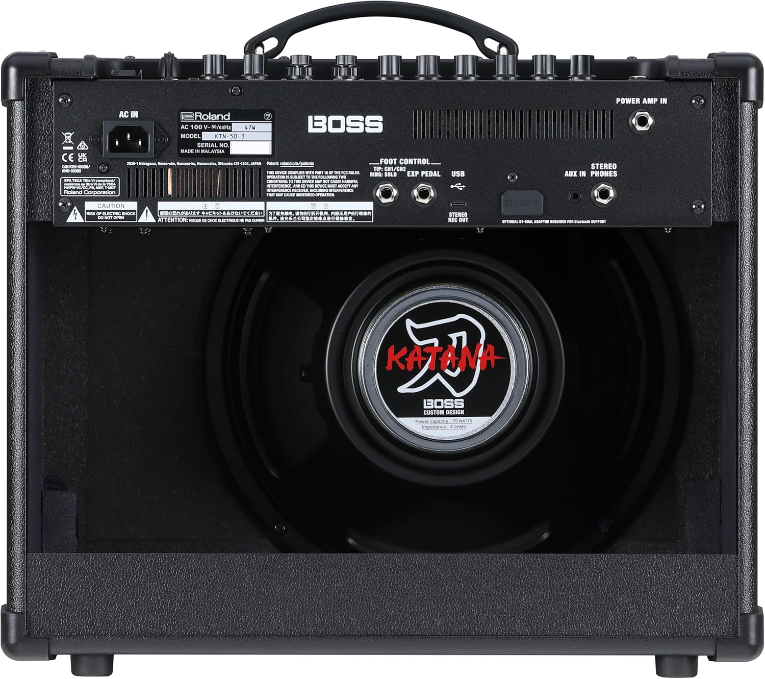 BOSS Katana-50 Gen 3 Guitar Amplifier | Compact 50-Watt Combo Amp | Custom 12-Inch Speaker | Evolved Tube Logic Sound | 12 Amp Characters | Onboard BOSS Effects | Advanced Connectivity & More
