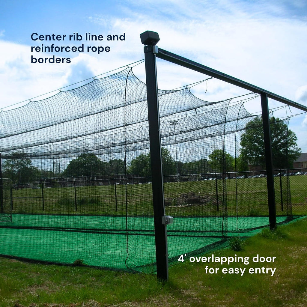 LFS Batting Cage Net – Baseball & Softball Netting for Indoor & Outdoor Training | UV Treated, Weather Resistant, Durable | Net Only – No Frame Included