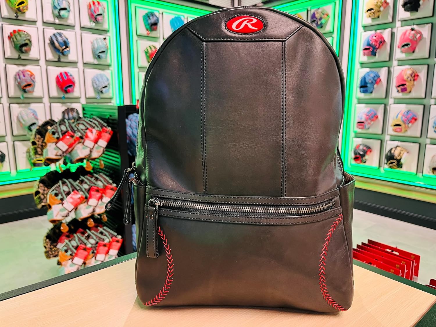 Rawlings | Leather Backpack Collection | Genuine Leather | Black | 12' W x 16' H x 4.5' D