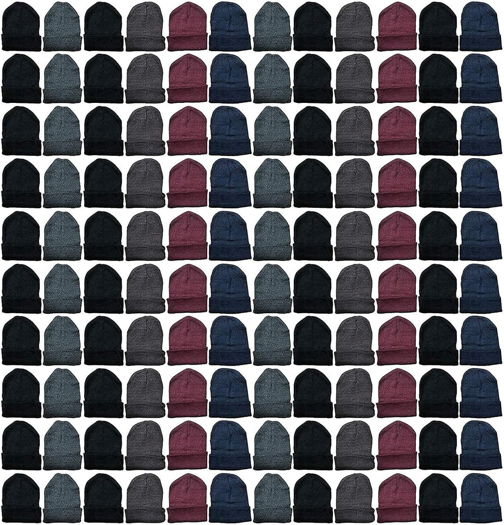 Yacht & Smith Wholesale Winter Beanies Hat, Adults Sets, Homeless Donation Shelters